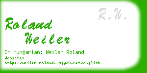 roland weiler business card